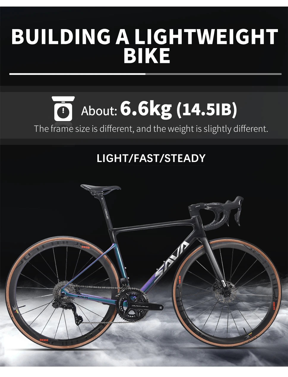 SAVA full carbon fiber electronic shifting road bike